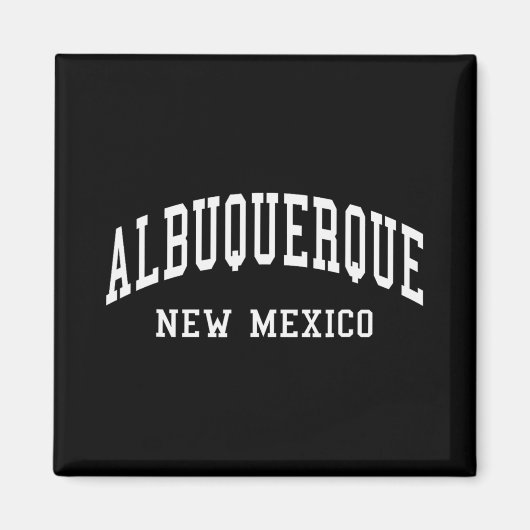 Albuquerque - New Mexico - Throwback Design - Clic マグネット (正面)