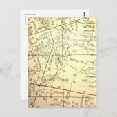 Albuquerque、NMヴィンテージマップ ポストカード (正面/裏面)