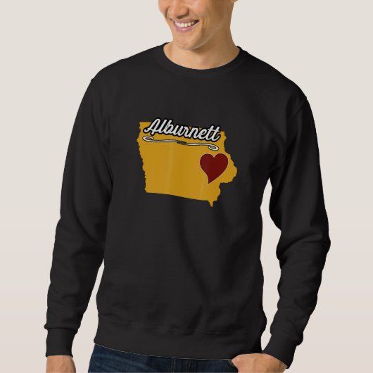 ALBURNETT IOWA IA USA Cute Souvenir Merch  US City スウェットシャツ (正面)