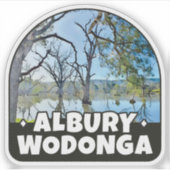 Albury NSW, Wodonga Victoria – オーストラリアのステッカー シール (正面)