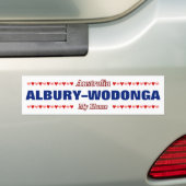 ALBURY-WODONGA – 私の家 – オーストラリア；ハート バンパーステッカー (車上)