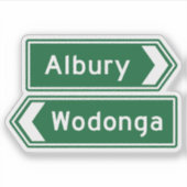 Albury Wodonggaオーストラリアのステッカー シール (正面)