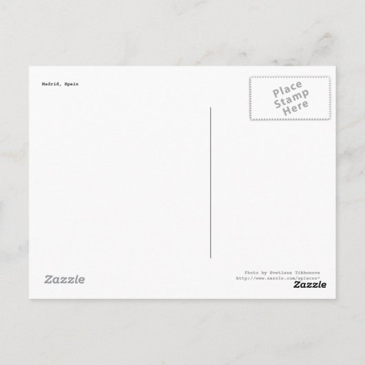 AlcalaとGran Via,マドリードはがき ポストカード (裏面)