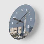 Alcatrazの刑務所の柱時計 ラウンド壁時計 (傾斜)