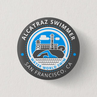 Alcatrazの泳ぐ人ボタン 缶バッジ