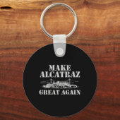 Alcatrazを再素晴らしびトランプ計画を再開 キーホルダー (正面)