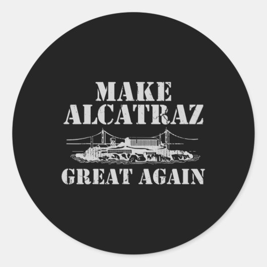 Alcatrazを再素晴らしびトランプ計画を再開 ラウンドシール (正面)