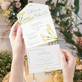 Alcatraz スペインの Boda All in One Wedding Invite オールインワン招待状