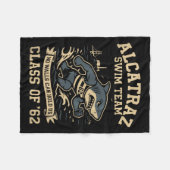 Alcatraz Penitentiary Swim Team  フリースブランケット (正面(横))
