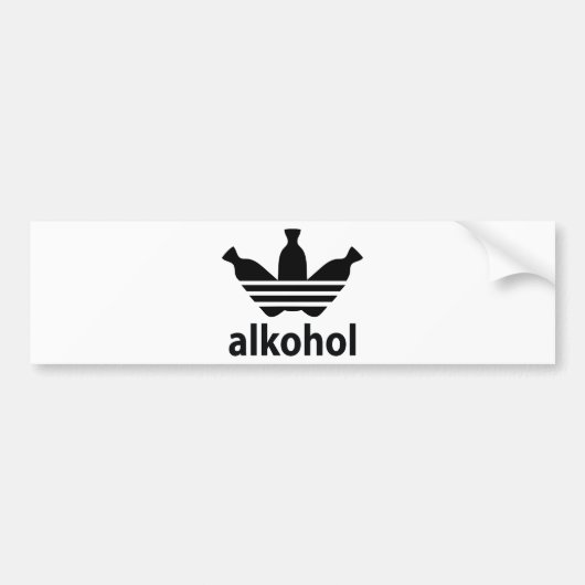 alcohol/alkohol バンパーステッカー (正面)