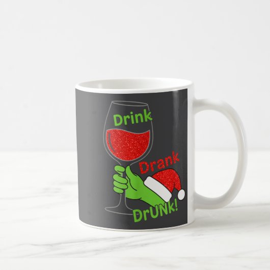 Alcohol &amp; Tails Drink Drank Drunk! Funny Chris コーヒーマグカップ (右)