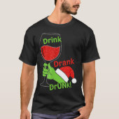 Alcohol &amp; Tails Drink Drank Drunk! Funny Chris Tシャツ (正面)