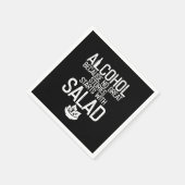 Alcohol Because no Great Stories Starts with Salad スタンダードカクテルナプキン (角)