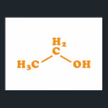Alcohol Ethanol Molecular Chemical Formula ポスター<br><div class="desc">Alcohol Ethanol Molecule ~ Chemical Skeletal Structural Formula Organic Compound.

Globe Trotters specialises in idiosyncratic imagery from around the globe. Here you will find unique Greeting Cards,  Postcards,  Posters,  Mousepads and more.</div>
