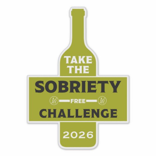  Alcohol Free And Sober シール (正面)