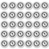 Alcohol Free Wedding Place Card Mini Meal Choice シール (正面)