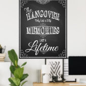 Alcohol HANGOVER bar sign perfect wedding print ポスター (ホームオフィス)