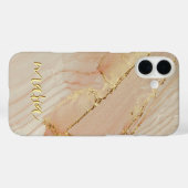 Alcohol Ink Chic Monogrammed Case- Mate iPhone Case-Mate iPhoneケース (裏面 (横))