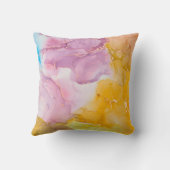 Alcohol ink colors translucent. Fluid Art. Modern  クッション (裏面)