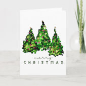 Alcohol Ink Design Christmas Greeting Cards カード (正面)