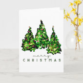 Alcohol Ink Design Christmas Greeting Cards カード (黄色い花)