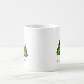Alcohol Ink Design Christmas Tree Ceramic Mug コーヒーマグカップ (中央)