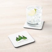 Alcohol Ink Design Christmas Tree Coasters コースター (右側)