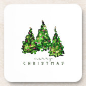 Alcohol Ink Design Christmas Tree Coasters コースター (正面)