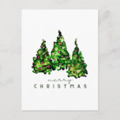 Alcohol Ink Design Christmas Tree Postcard ポストカード (正面)
