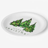 Alcohol Ink Design Holiday Chrismas TrePaper Plate ペーパープレート (アングル)