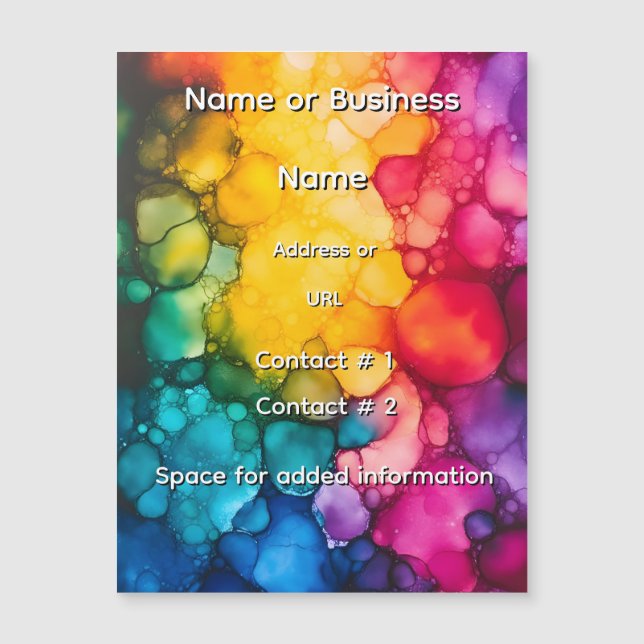 Alcohol Ink Design Magnetic Card (正面)