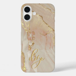Alcohol Ink Elegant Monogrammed Case- Mate iPhone iPhone 16 Plusケース