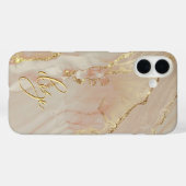 Alcohol Ink Elegant Monogrammed Case- Mate iPhone Case-Mate iPhoneケース (裏面 (横))