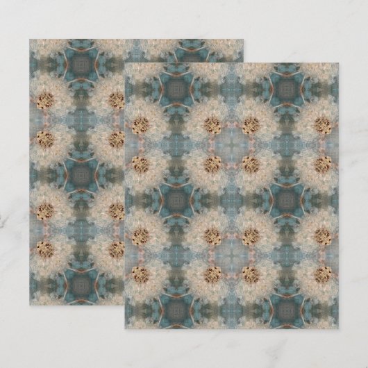 Alcohol Ink Floral Scrapbook Craft Paper (正面/裏面)