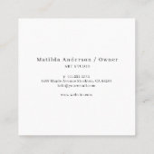 Alcohol Ink Glitter Graphic Artist Studio Monogram スクエア名刺 (裏面)