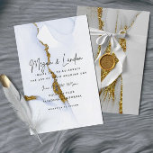 Alcohol Ink Glitter Transparent Acrylic Invitation アクリル招待状