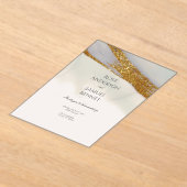 Alcohol Ink Glitter Transparent Acrylic Invitation アクリル招待状 (レイダウン)