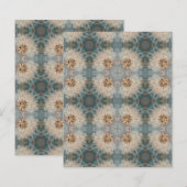 Alcohol Ink Kaleidoscope Floral Craft Paper (正面/裏面)