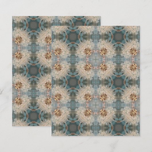 Alcohol Ink Kaleidoscope Floral Craft Paper (正面/裏面)