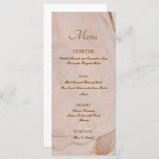 Alcohol Ink Rose Elegant Flat Menu メニュー