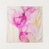 Alcohol ink sea texture. Contemporary art. Spots o タペストリー (正面(横))