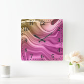 Alcohol Ink Set Aurora Digital Paper-40817 スクエア壁時計 (ホーム)