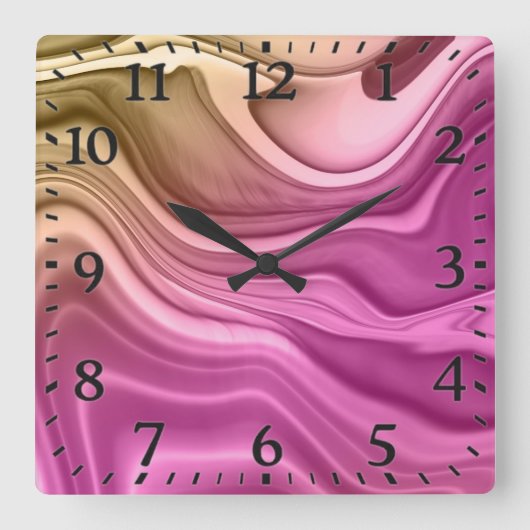 Alcohol Ink Set Aurora Digital Paper-40817 スクエア壁時計 (正面)