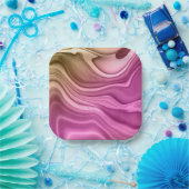 Alcohol Ink Set Aurora Digital Paper-40817 ペーパープレート (パーティー)