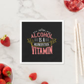 Alcohol Is A Misunderstood Vitamin スタンダードカクテルナプキン (インサイチュ)