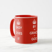 Alcoholics Anonymous Slogans Mug (Red) マグカップ (正面左)