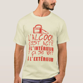 alcool actif interieur voit exterieur citation hum tシャツ