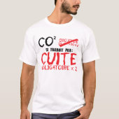 alcool co2 cuite obligatoire et pas dioxyde tシャツ (正面)