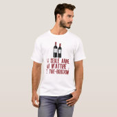 alcool humour apero citation bouteille vin rouge t tシャツ (正面フル)