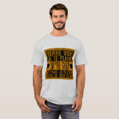 alcool humour verre vide plains plein biere citati tシャツ (正面フル)